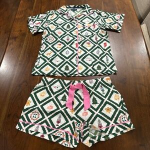 Katie Kime Holiday Story Christmas Nutcracker Short Pajama Set Sz Small Novelty